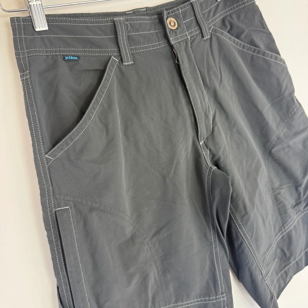 Kuhl Renegade Shorts Mens 30 Dark Grey Stretch Cargo Hiking Technical 12126